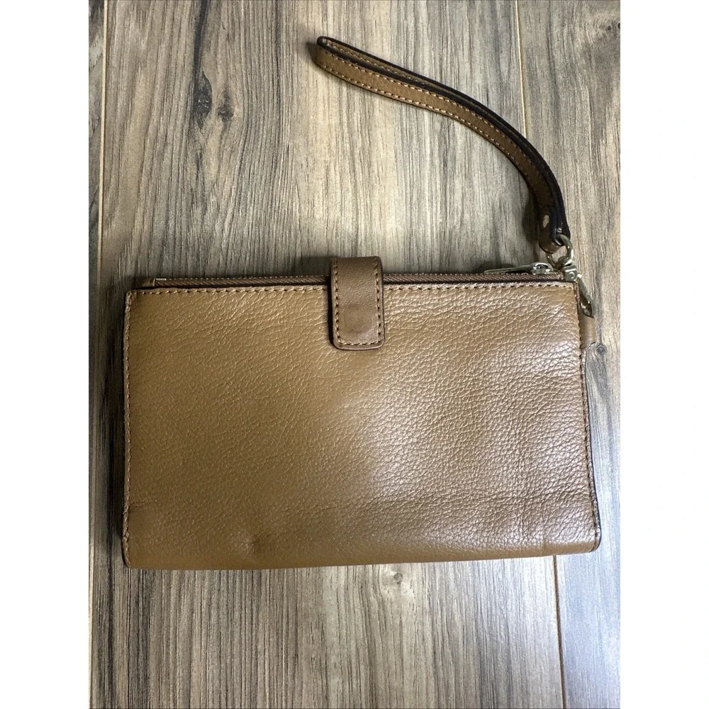 Michael Kors Women's Wristlet Wallet Kane-M Brown Double Fold